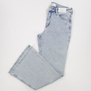 Hollister Women's High Rise Heart Embroidered Denim Flare Jeans Light Blue 10s